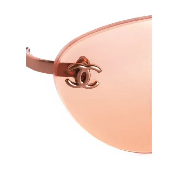 Authentic CHANEL Logo Y2K Cat Eye Sunglasses - Picture 2 of 14